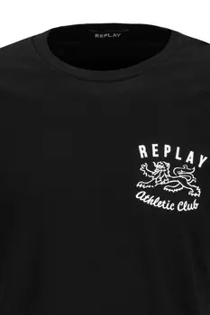 Футболка с принтом Replay, черный