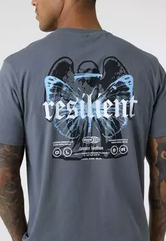 Футболка с принтом Resilient Tee CLOSURE London, грифельно-серая