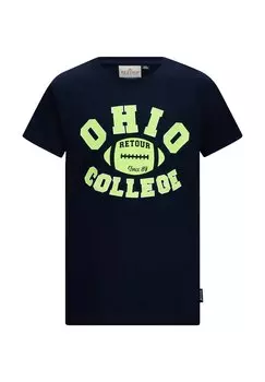 Футболка с принтом Retour Jeans, цвет dark navy