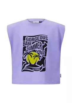 Футболка с принтом Retour Jeans, цвет violet