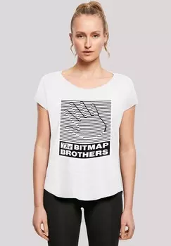 Футболка с принтом RETRO GAMING BITMAP BROS F4NT4STIC, белый