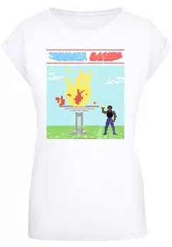 Футболка с принтом RETRO GAMING SUMMER GAMES F4NT4STIC, белый