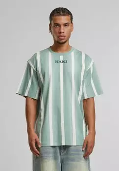 Футболка с принтом RETRO GRADIENT STRIPES Karl Kani, зеленый