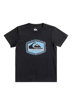 Футболка с принтом RETRO LINES Quiksilver, цвет black