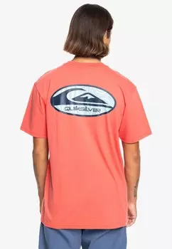 Футболка с принтом RETRO LINK SS Quiksilver, розовый
