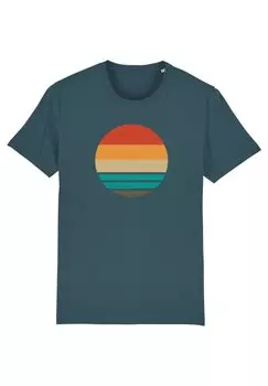 Футболка с принтом RETRO SUNSET OCEAN Watapparel, цвет stargazer