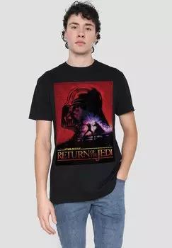 Футболка с принтом RETURN OF THE JEDI BLOCK Star Wars, черный