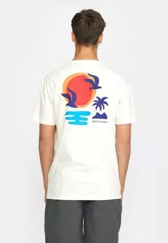 Футболка с принтом REVOLUTION, крем