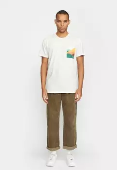 Футболка с принтом REVOLUTION, молочный