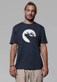 Футболка с принтом RHRENDER HIRSCH watapparel, антрацит