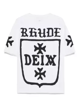 Футболка с принтом RHUDE, белый