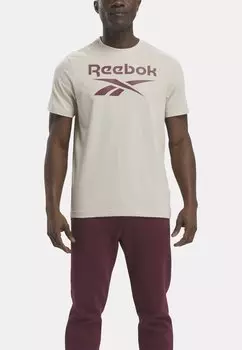 футболка с принтом RI BIG STACKED LOGO Reebok, лепнина