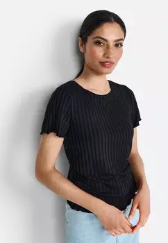 Футболка с принтом Rich & Royal, черный