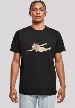 Футболка с принтом RICK AND MORTY DEAD SPACE SANTA F4NT4STIC, цвет black