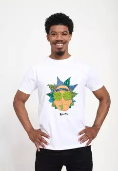 Футболка с принтом Rick And Morty Eyes Henry Tiger, белый