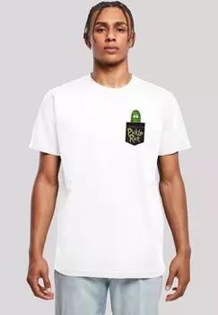 Футболка с принтом Rick And Morty Pickle Rick F4NT4STIC, белый