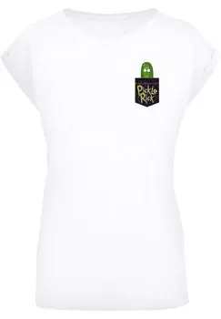 Футболка с принтом RICK AND MORTY PICKLE F4NT4STIC, белый