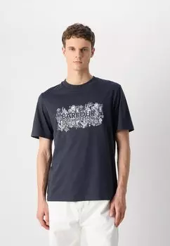 Футболка с принтом Ridley Graphic Barbour International, тёмно-синяя
