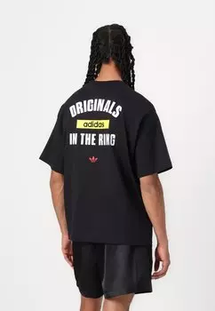 Футболка с принтом RING TEE Adidas Originals, черный