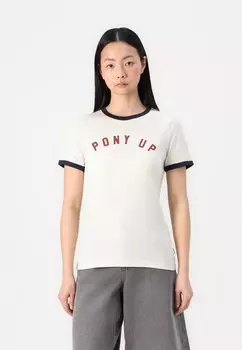 Футболка с принтом RINGER TEE Wrangler, молочный