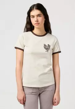 Футболка с принтом RINGER Wrangler, молоко