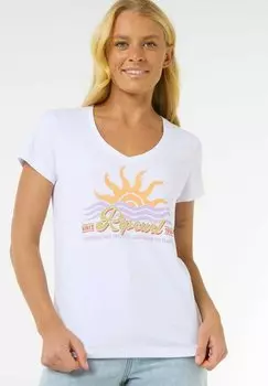 Футболка с принтом Rip Curl, белый