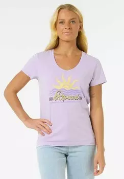 Футболка с принтом Rip Curl, лиловый