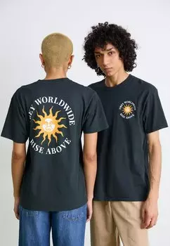 Футболка с принтом Rise Unisex Obey Clothing, черный