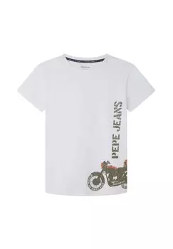 Футболка с принтом ROBERT Pepe Jeans, цвет white