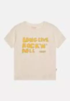 Футболка с принтом ROCK'N'ROLL TEE UNISEX Tinycottons, бежевый