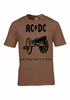 Футболка с принтом rockshirts, коричневый