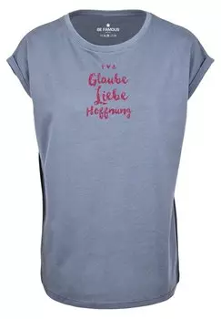 Футболка с принтом ROLLED LIEBEHOFF Be Famous, цвет lava rainbow coral glitter