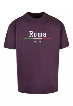 Футболка с принтом ROMA X HEAVY TEE Merchcode, цвет purplenight
