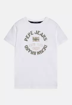 Футболка с принтом RONAL Pepe Jeans, цвет white