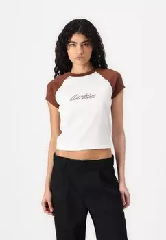 Футболка с принтом ROPE TEE Dickies, коричневый