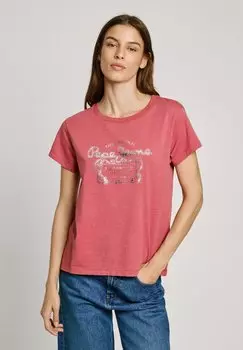 Футболка с принтом ROSABELLA Pepe Jeans, оранжевый