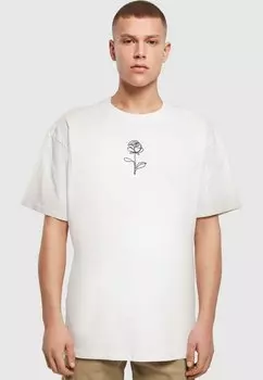 Футболка с принтом ROSE HEAVY Merchcode, цвет white