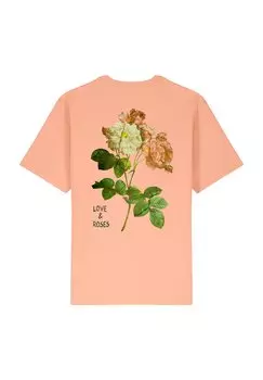 Футболка с принтом ROSES BACK HEAVYWEIGHT Mira Paris, светло-розовый