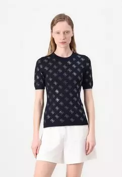 Футболка с принтом ROSIE Guess, темно-синий