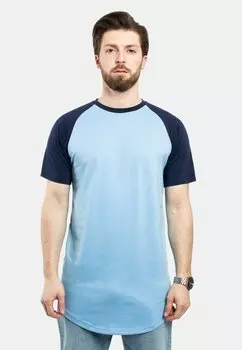 Футболка с принтом Round Baseball Kurzarm Blackskies, цвет sky blue/navy blue