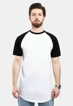 Футболка с принтом Round Baseball Kurzarm Blackskies, цвет white/black