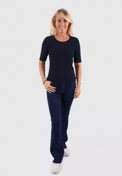 Футболка с принтом ROUND NECK BOVIVA, темно-синий