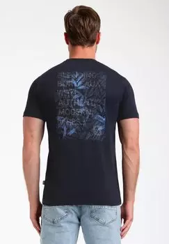 Футболка с принтом ROUND NECK Gabbiano, темно-синий