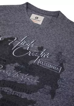 Футболка с принтом ROUND NECK Gabbiano, темно-синий