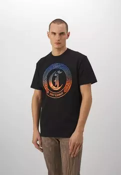 Футболка с принтом ROUND SNAKE Just Cavalli, цвет black
