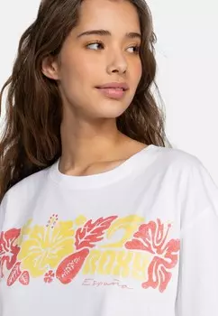 Футболка с принтом Roxy, белый