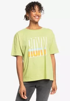 Футболка с принтом Roxy, зеленый