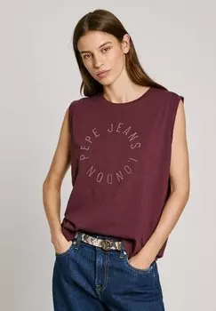 Футболка с принтом ROYCE Pepe Jeans, красный