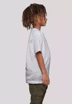 Футболка с принтом RUBBER DUCK CAPTAIN UNISEX F4NT4STIC, цвет heather grey