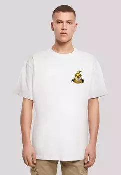 Футболка с принтом RUBBER DUCK WIZARD OVERSIZE F4NT4STIC, белый